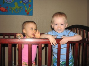 Reagan and Brenden - hanging out after nap
